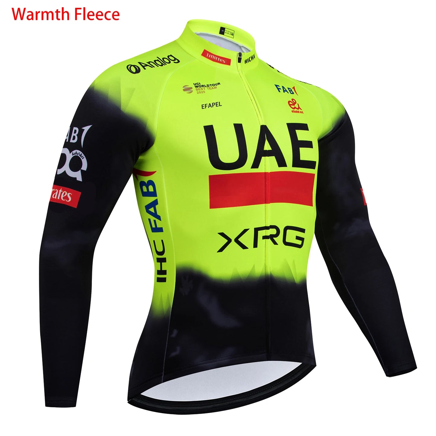 Ensemble Veste de Vélo et Maillot de Cyclisme Équipe UAE Hiver 2026 Pantalon Homme Femme Chaud Polaire Vêtements de Cyclisme Professionnel