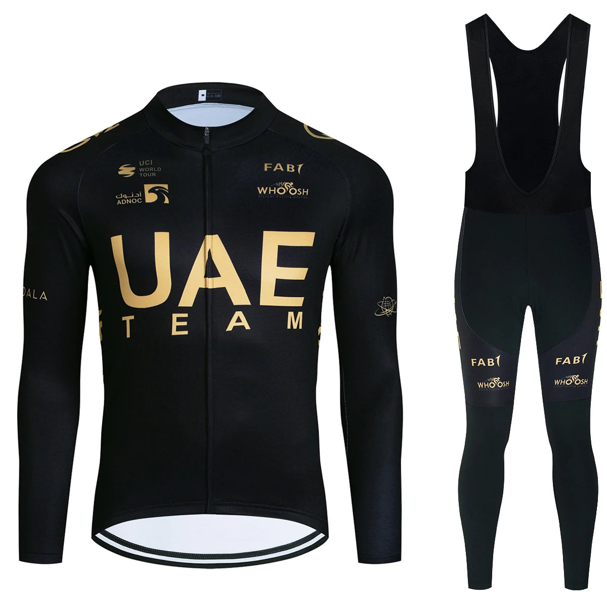 Ensemble Veste de Vélo et Maillot de Cyclisme Équipe UAE Hiver 2026 Pantalon Homme Femme Chaud Polaire Vêtements de Cyclisme Professionnel